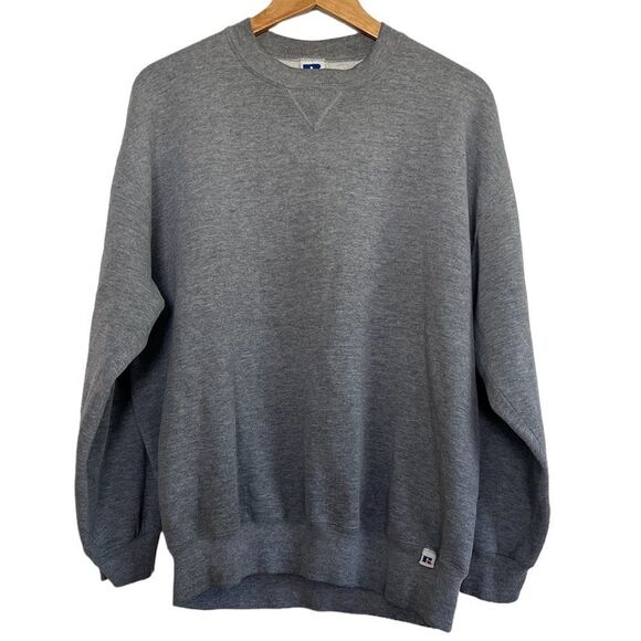 Russell Athletic Other - Russell Athletic Vintage Sweatshirt Solid Grey Gray Crew Neck Made in USA Men XL